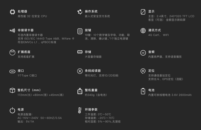 移動式刷卡掃碼支付終端，移動式食堂售飯機(jī),，美食城收款機(jī)